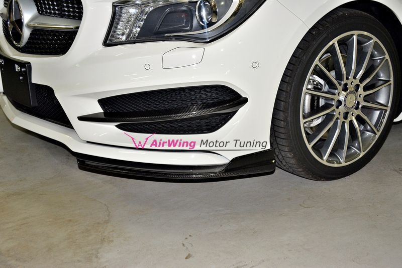 Benz W117 CLA250 Piecha GT-R carbon splitter cup wing 04